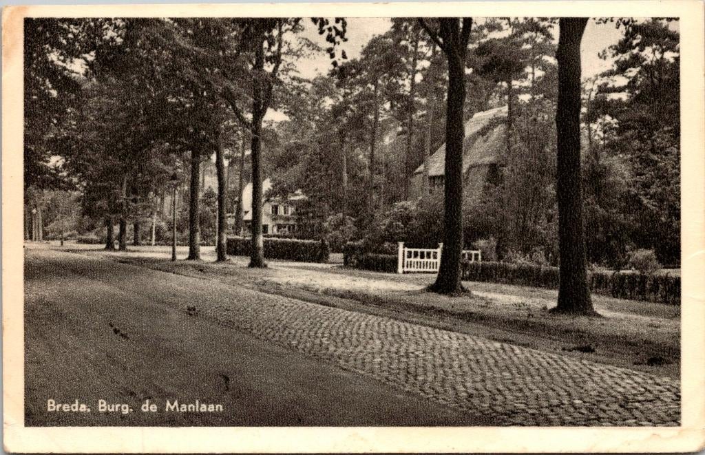 Breda - Burg. de Manlaan (1960), Verzenden, 1940 tot 1960, Gelopen, Noord-Brabant