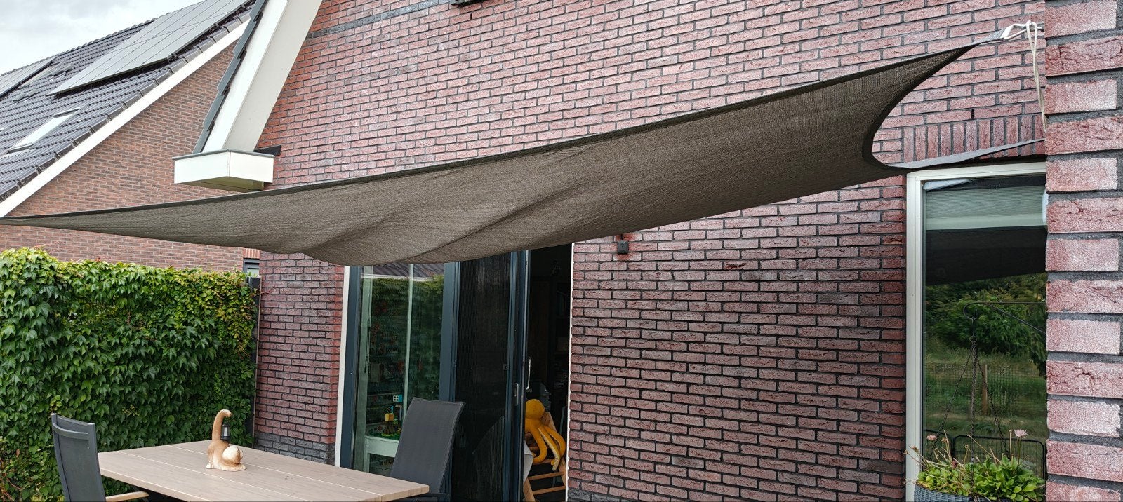 Schaduwdoek 3*6 meter Grijs, Ophalen of Verzenden, Zo goed als nieuw, Overige typen