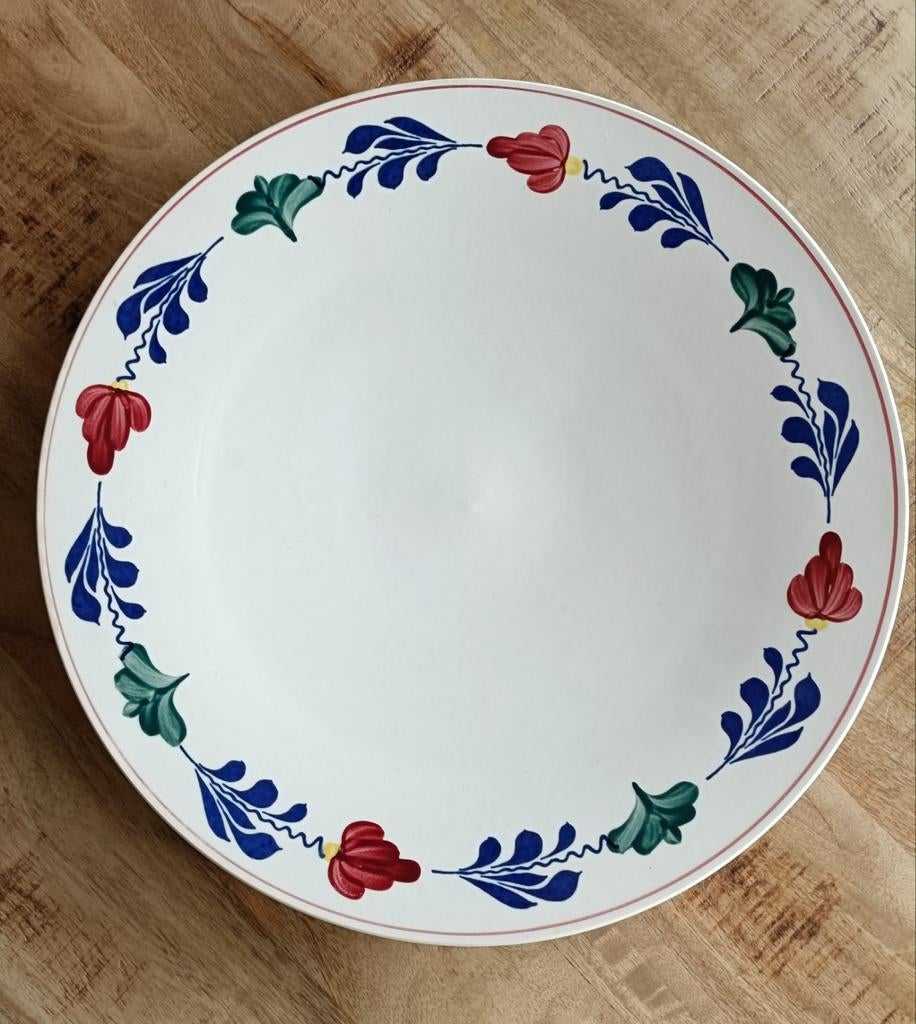 Boerenbont gebaksschaal, Huis en Inrichting, Keuken | Servies, Ophalen of Verzenden, Zo goed als nieuw, Boerenbont, Schaal of Schalen