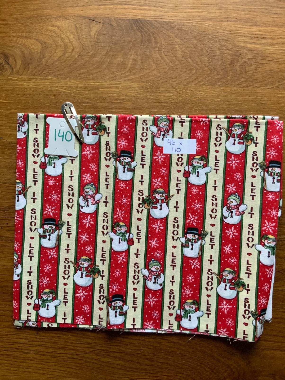 Quilt stof, sneeuwman, 46 x 110, nummer 140, Ophalen of Verzenden, Nieuw