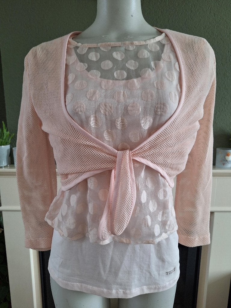 Tuzzi 3 delige set roze vest shirt en top M 38, Maat 38/40 (M), Tuzzi, Verzenden, Zo goed als nieuw