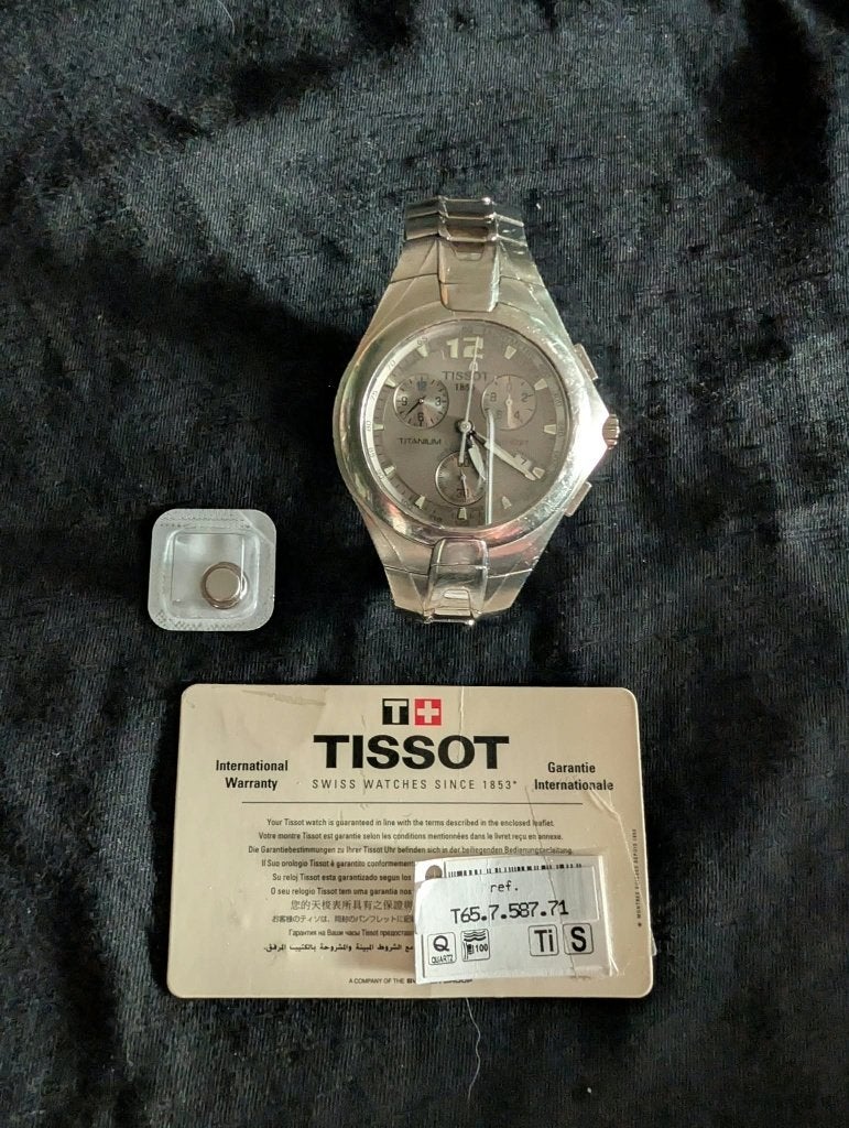 Tissot Titanium Chronograph herenhorloge (1853), Sieraden, Tassen en Uiterlijk, Overige merken, Gebruikt, Polshorloge, Overige materialen