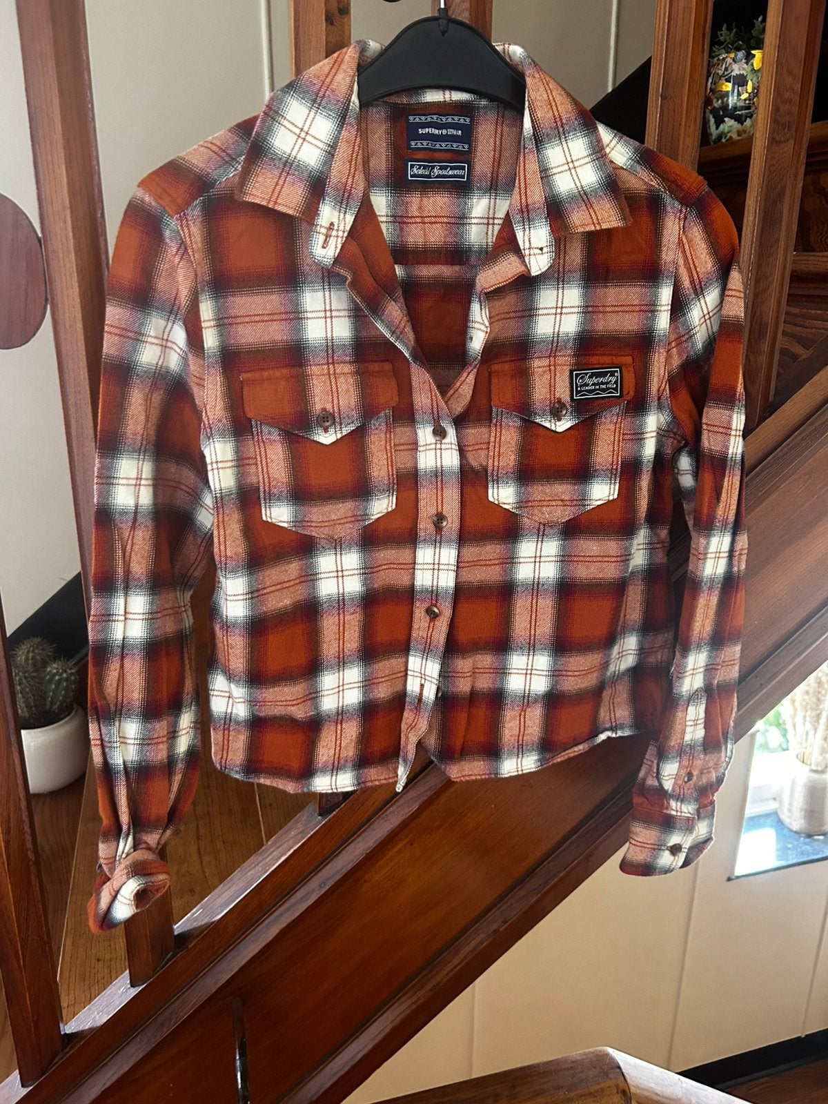 Superdry geruiten blouse, Verzenden, Zo goed als nieuw, Maat 36 (S), Meerkleurig