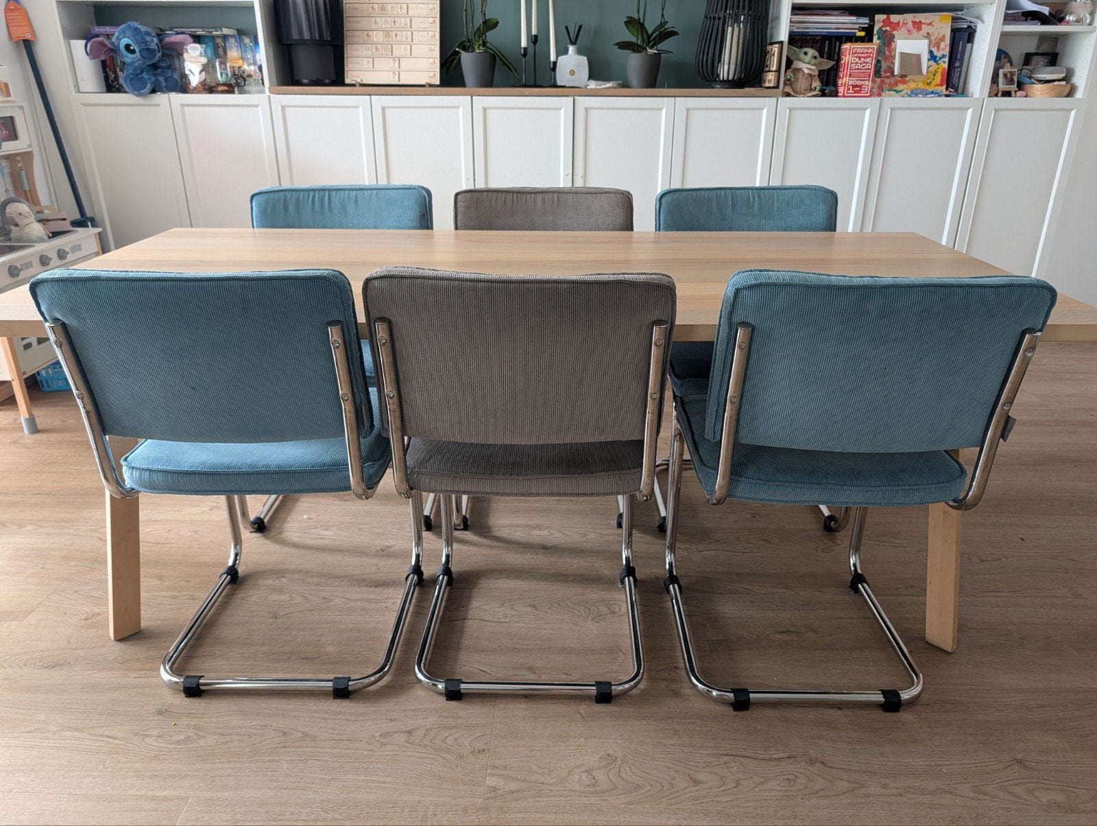 Eetkamerstoelen, Huis en Inrichting, Stoelen, Ophalen, Zo goed als nieuw, Vier, Stof