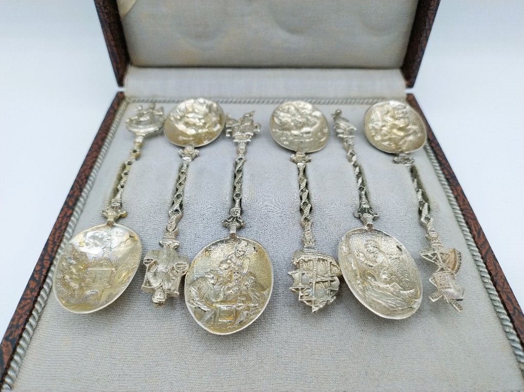 6 Zilveren theelepels, Zaanse Zilversmederij, Amsterdam, Verzenden