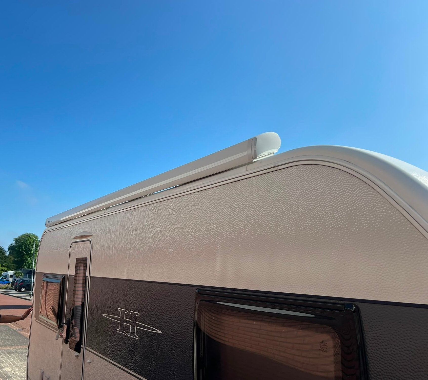 Thule luifel 9200 4x3 met stormschade 2 dagen oud!!, Tuin en Terras, Overige typen, Nieuw, 4 tot 6 meter, Minder dan 5 meter
