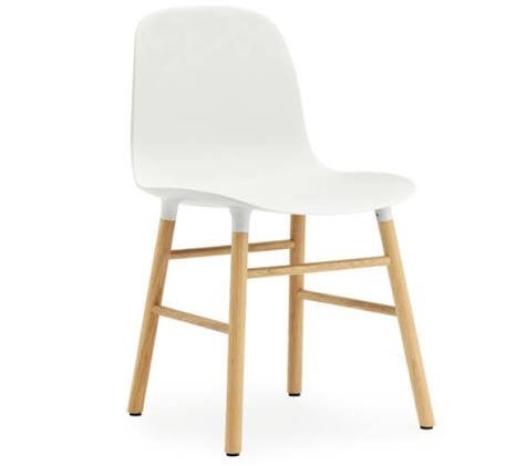 Normann Copenhagen Form stoel (6), Scandi, Wit, Ophalen of Verzenden, Zo goed als nieuw