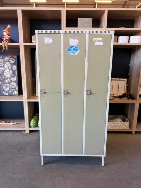 Metalen lockerkast / kast met 3 ruimtes 90x50xH182 cm, 6 st, Ophalen of Verzenden, Gebruikt