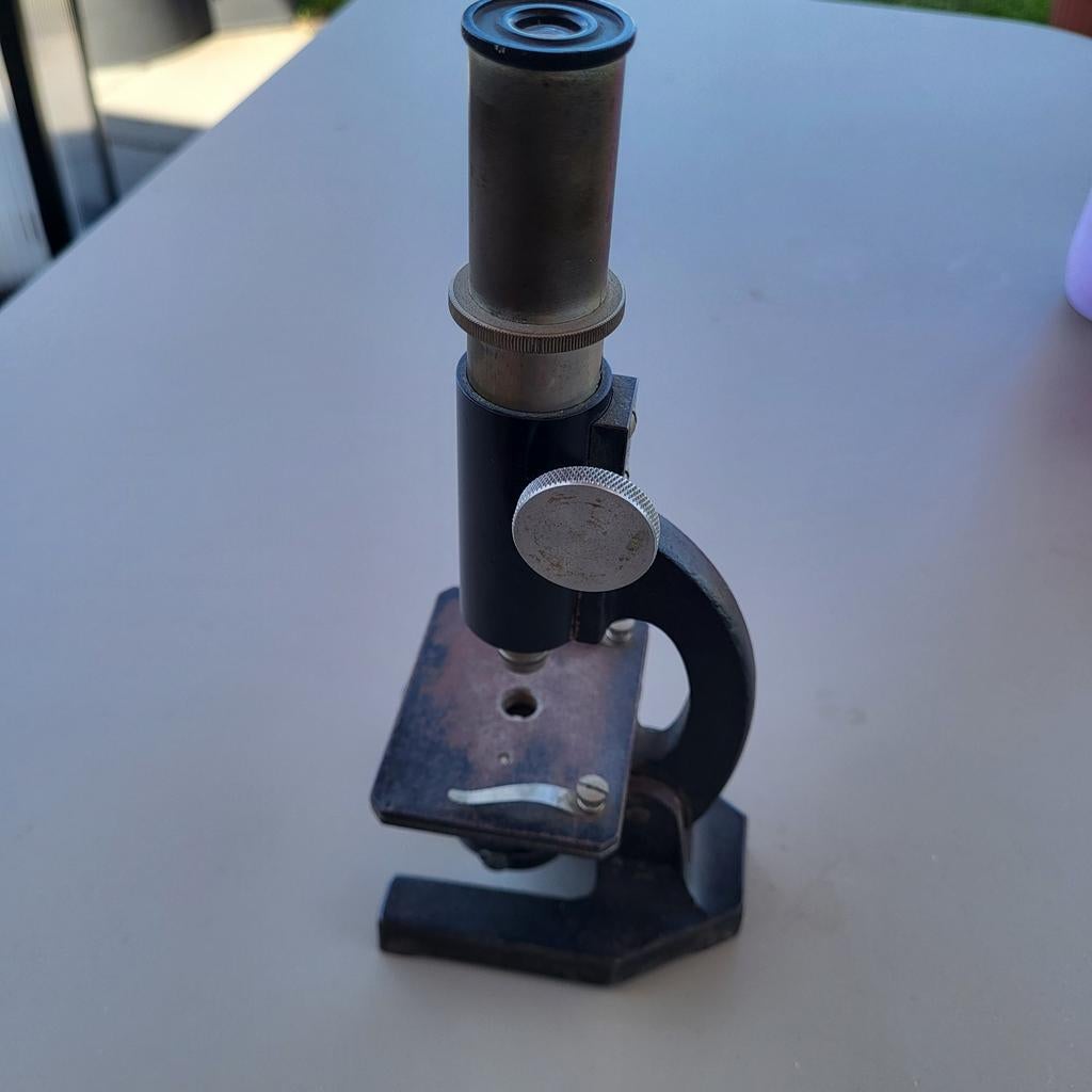 Antieke microscoop, Duitsland, ca. 1915, Audio, Tv en Foto, Optische apparatuur | Microscopen, Gebruikt, Biologische microscoop