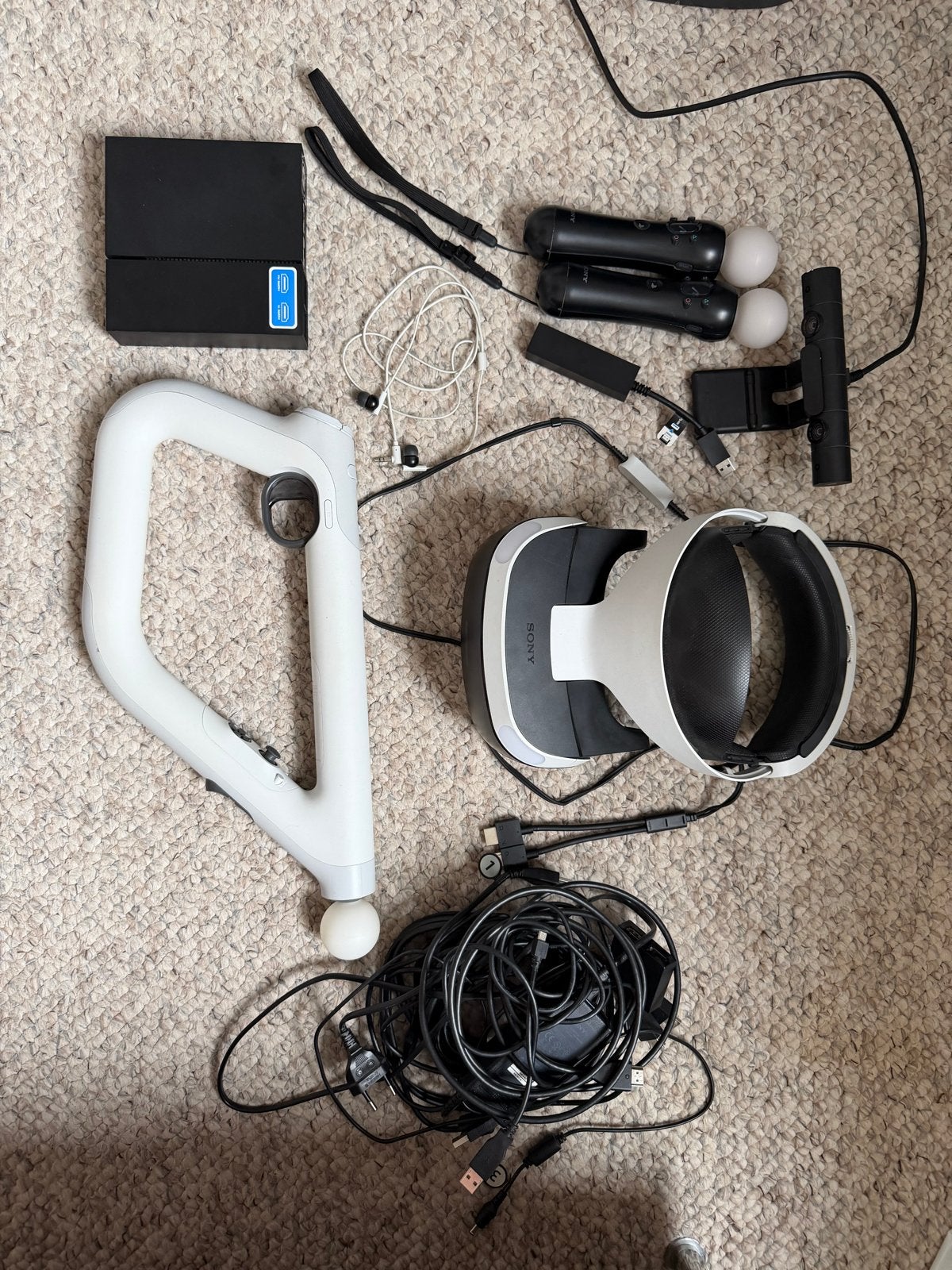 Playstation VR set met Aim Controller en PS5 Camera Adapter, Spelcomputers en Games, Virtual Reality, Ophalen, Gebruikt, VR-bril