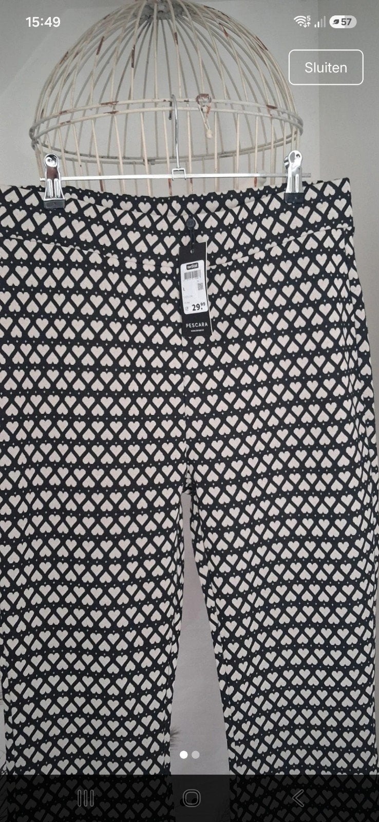 Nieuwe flared broek, Beige, Maat 42/44 (L), Pescara, Nieuw
