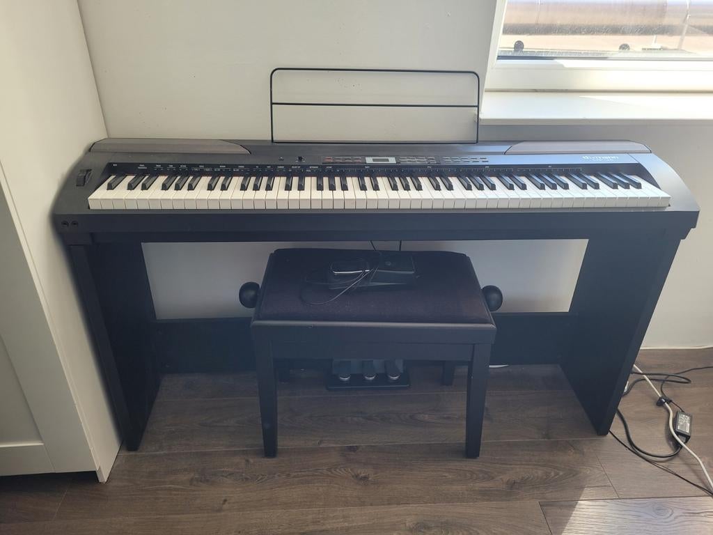 Thomann DP-26 Elektrische piano + extra's, Ophalen, Zwart, Digitaal, Zo goed als nieuw