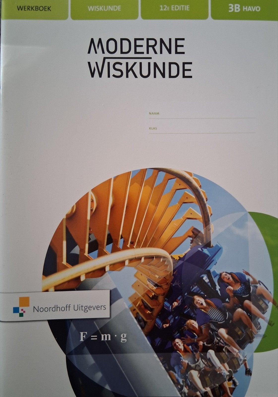 Moderne wiskunde Werkboek 2 havo/vwo bij deel  B 12e editie, Ophalen of Verzenden, Nieuw, HAVO