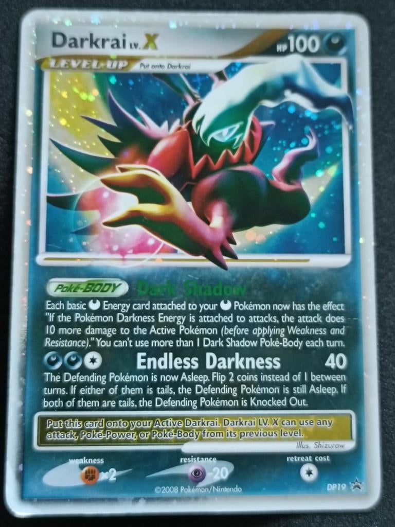 Darkrai LV.X Pokémon Kaart DP19 Promo - Zo goed als nieuw, Ophalen of Verzenden, Zo goed als nieuw, Losse kaart