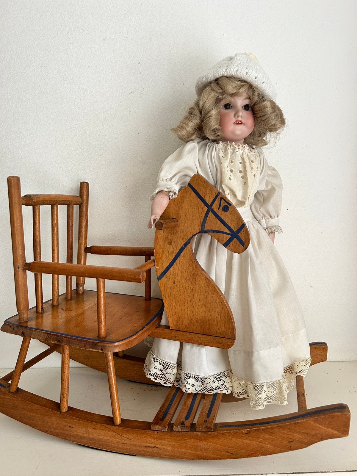 Vintage Torck hobbelpaard voor poppen, Antiek en Kunst, Ophalen