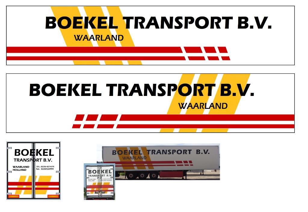 Vrachtauto decal 1:50 Boekel Waarland ( trailer ), Verzenden, Nieuw, Bus of Vrachtwagen, Overige merken