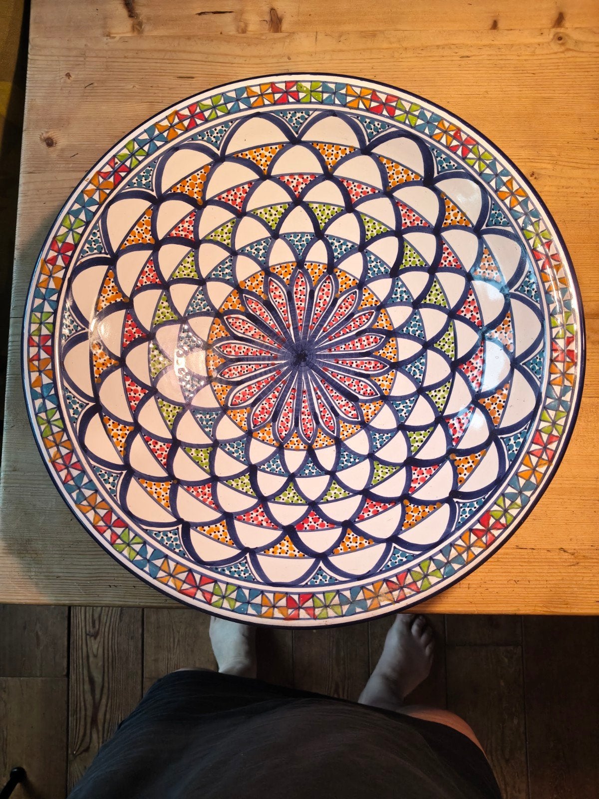grote schaal , doorsnee 42 cm, Huis en Inrichting, Ophalen, Zo goed als nieuw, Rond, Glas