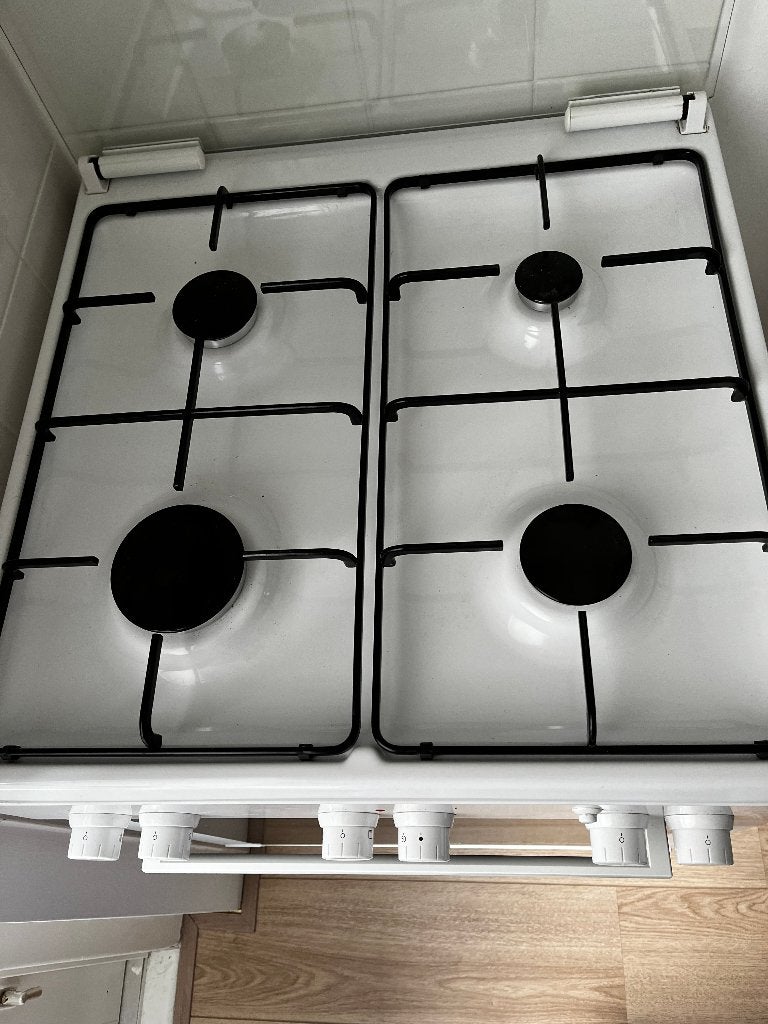 Gasfornuis Bosch, Ophalen, Wit, 50 tot 100 cm, Zo goed als nieuw