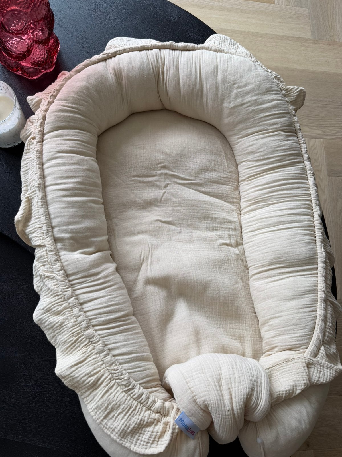 Babynestje beige met ruffle, Ophalen, Zo goed als nieuw, Overige typen