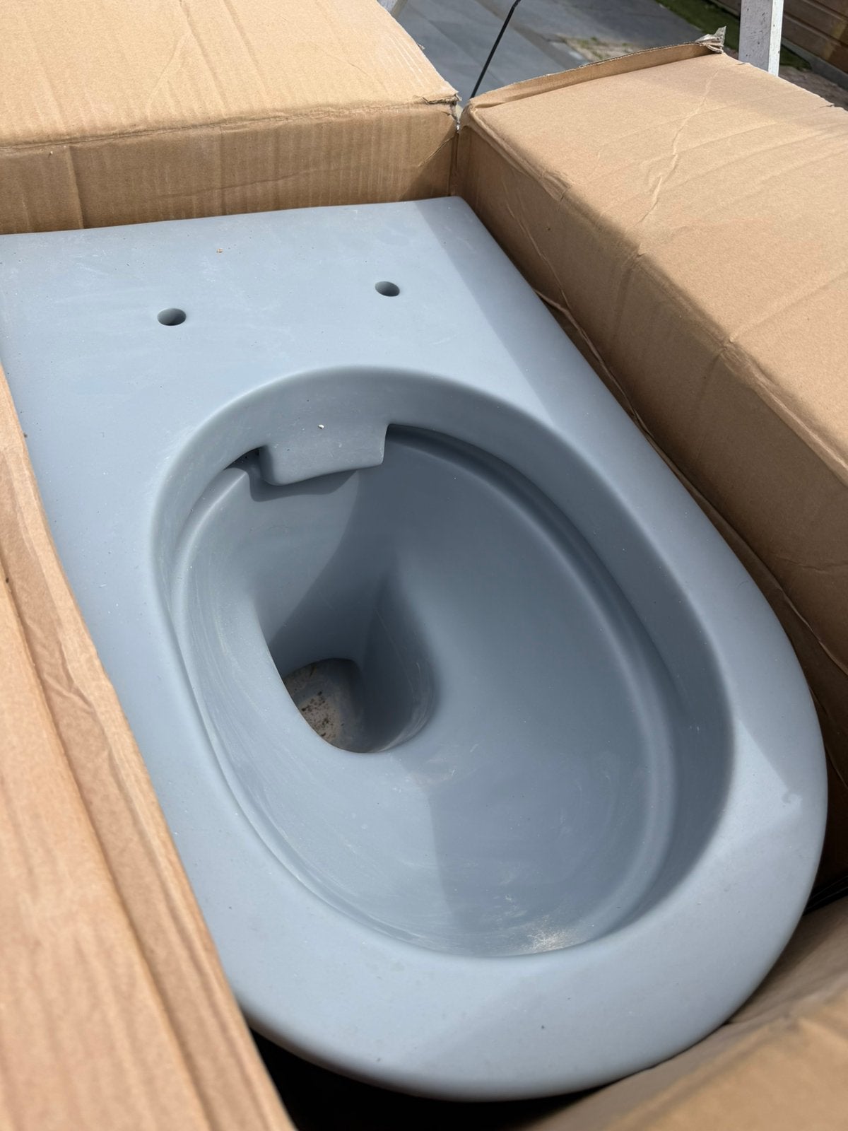 BEST DESIGN mat wit en mat grijs wc pot compleet, Doe-het-zelf en Verbouw, Sanitair, Ophalen, Nieuw, Toilet