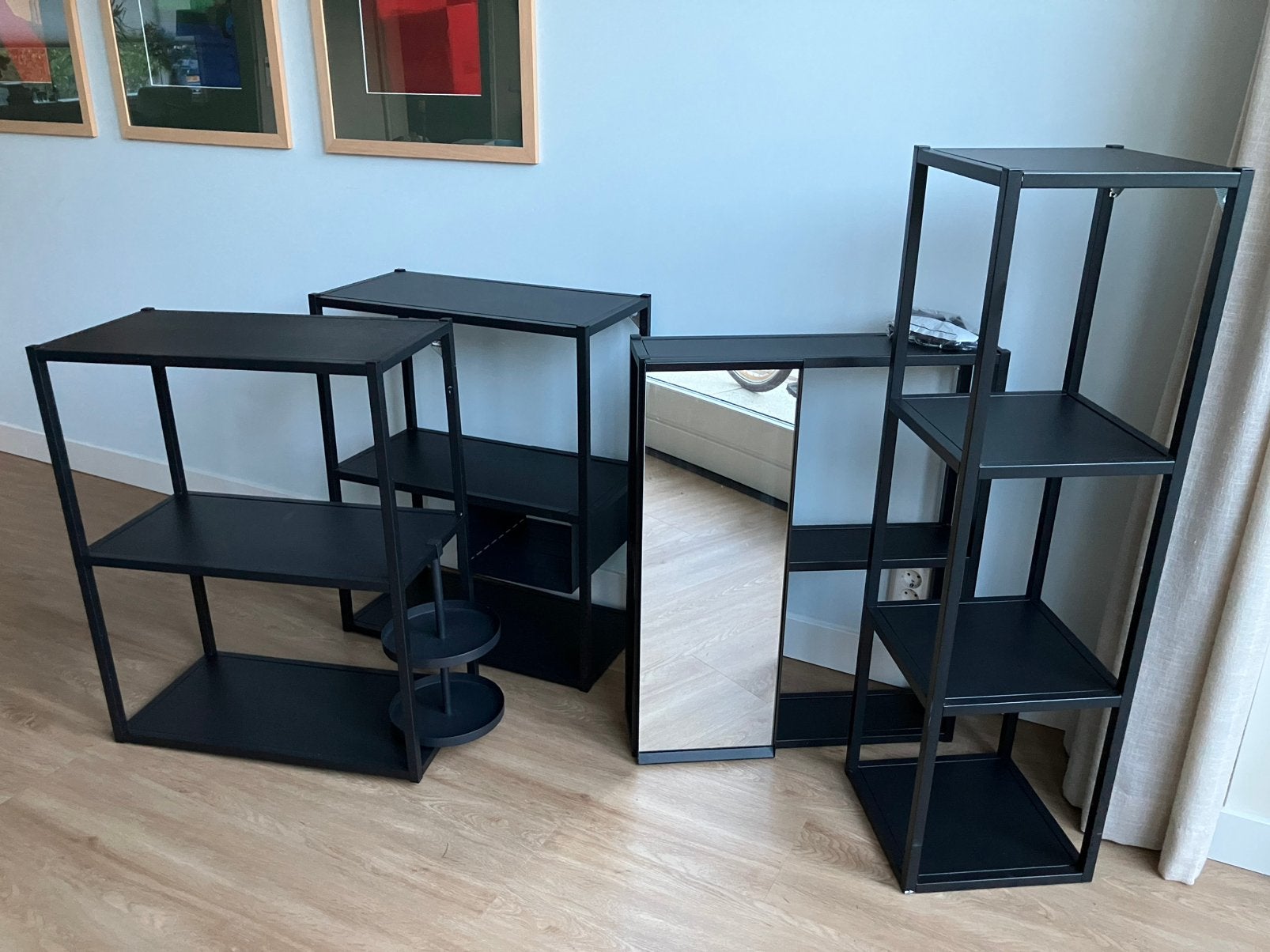 4 Ikea ENHET kastjes antraciet, Ophalen, Zo goed als nieuw