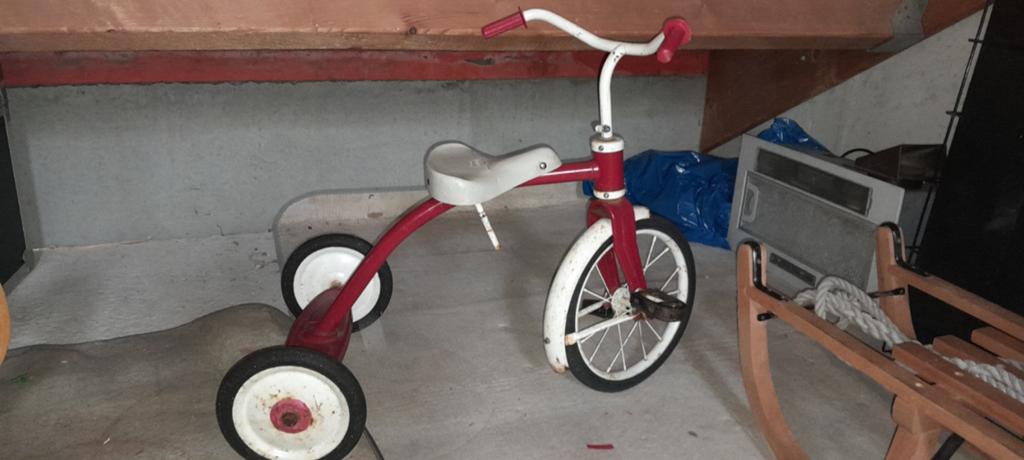 Vintage rode driewieler voor kinderen, Ophalen, Gebruikt