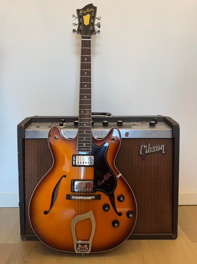 Hagstrom Viking Sunburst 1974, Muziek en Instrumenten, Snaarinstrumenten | Gitaren | Elektrisch, Ophalen of Verzenden, Gebruikt