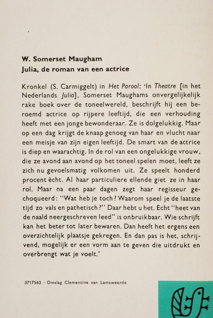 Julia - W. Somerset Maugham (1963), Verzenden, Zo goed als nieuw, Europa overig