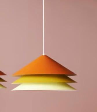 Tessamans raw color hanglamp design - Oranje/Geel/Wit, Huis en Inrichting, Lampen | Hanglampen, Ophalen of Verzenden, Nieuw, Metaal