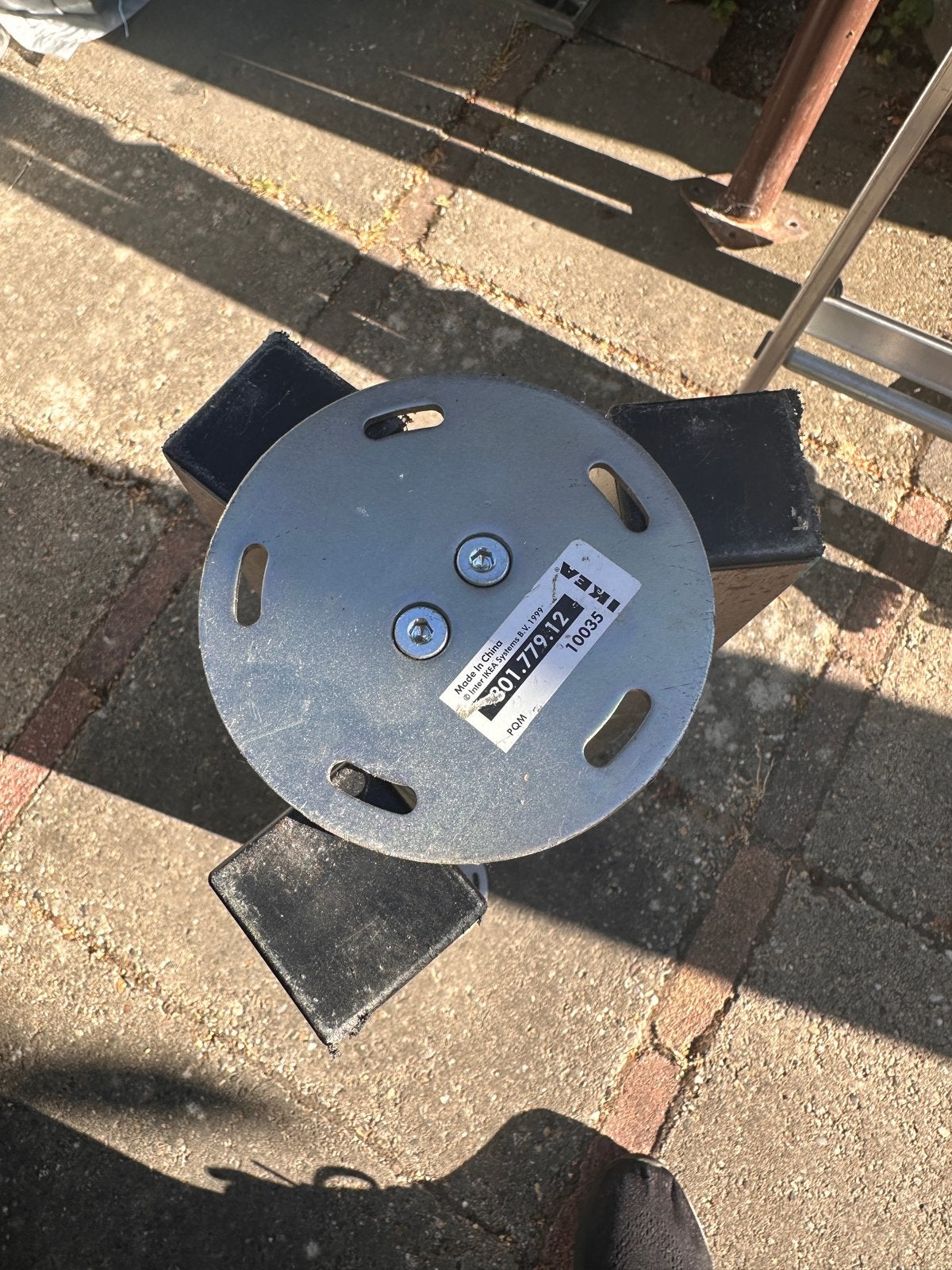 4 IKEA Adils Tafelpoten - Zilverkleurig Metaal, Ophalen, Tafelpoot, Minder dan 50 cm, Gebruikt