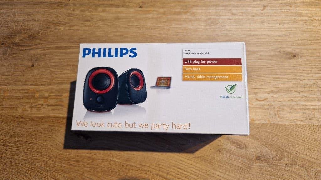 Philips SPA2210R 2.0 multimedia speakers, Ophalen of Verzenden, Nieuw, Audiokanaal 2, Philips