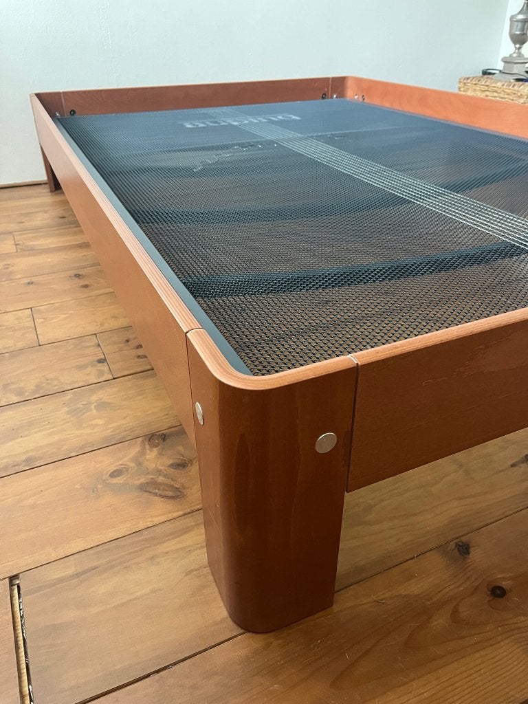 Auping Auronde 1000 (140x210 cm) – Kersenhout, Spiraalbodem, Ophalen, Tijdloos design / modern, Bruin, 210 cm