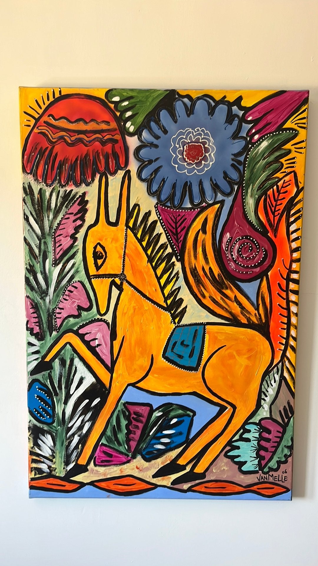 Van Melle 2006 schilderij, Ophalen