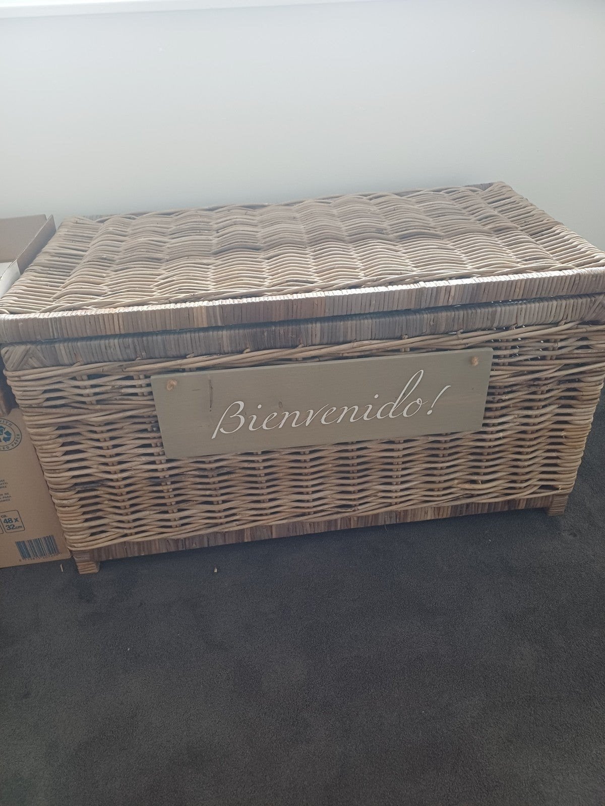 Rieten mand, Ophalen, 50 tot 100 cm