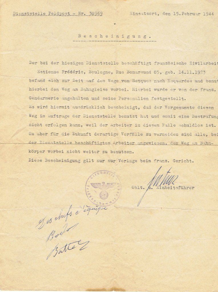Brief Duitse Veldpost 38969 WOII, Ophalen of Verzenden, Landmacht, Duitsland, Overige typen