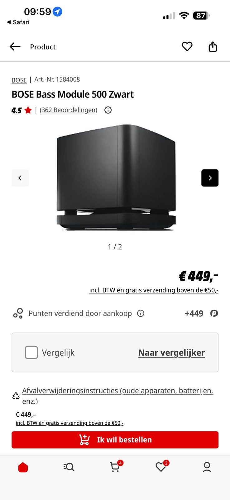Nieuw! Bose bass module 500, Ophalen, Nieuw, Laptop, USB