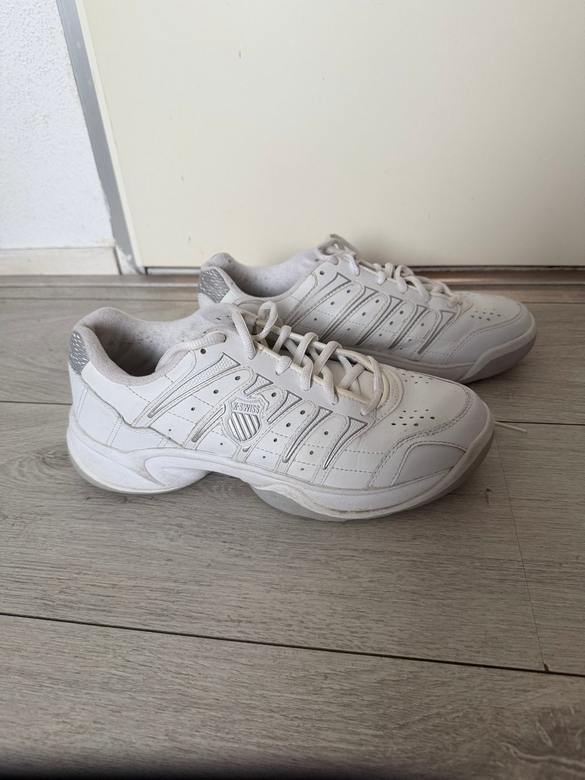 K-Swiss Witte Sneakers maat 41, Verzenden, Wit, KSwiss, Sneakers of Gympen
