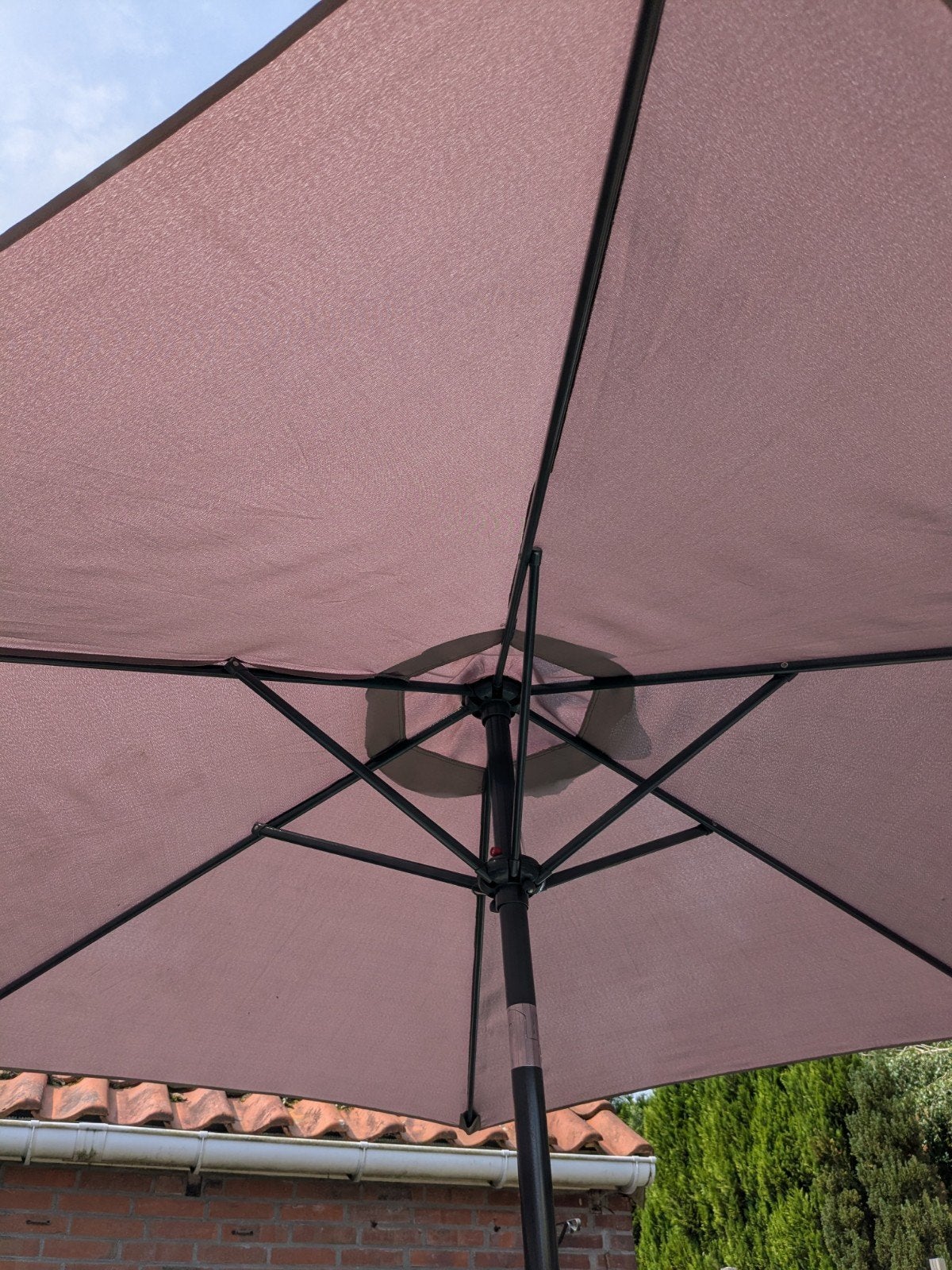 Parasol in uitstekende staat! 250cm, Tuin en Terras, Ophalen, 2 tot 3 meter, Stokparasol, Kantelbaar