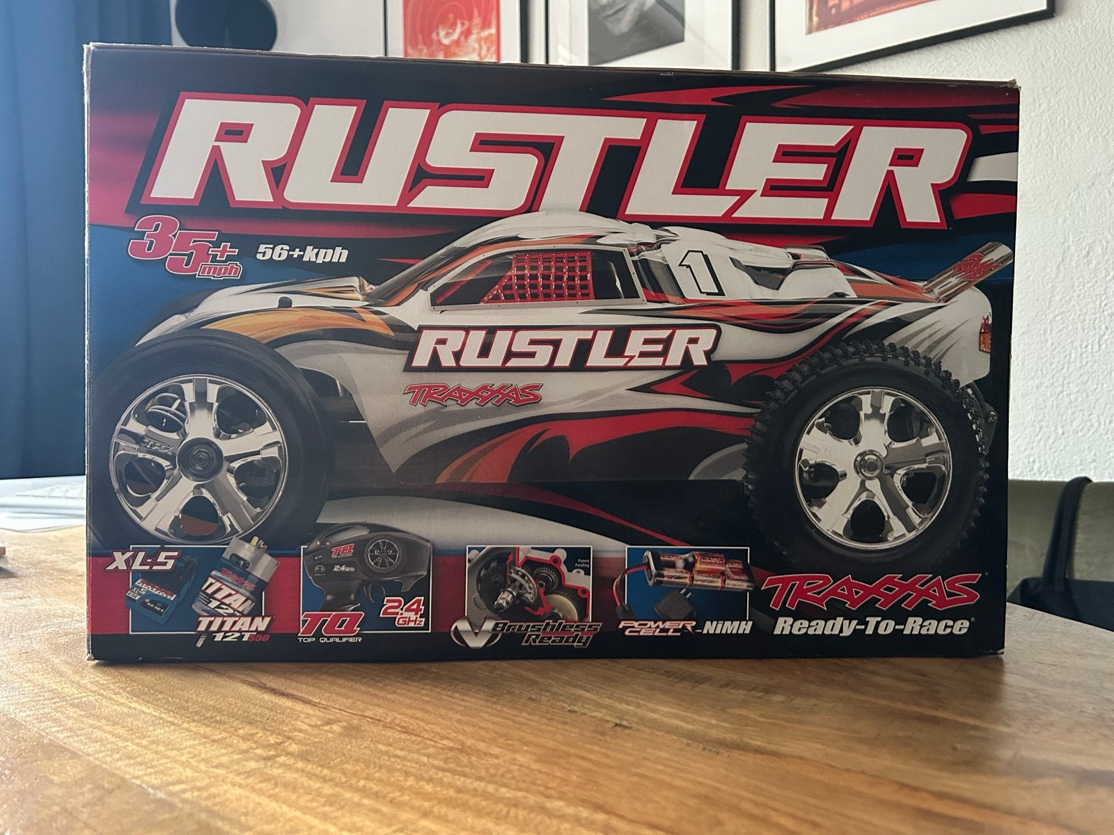 Traxxas Rustler XL-5 RC Auto (Ready-to-Race), Gebruikt, Auto offroad, Schaal 1:10, RTR (Ready to Run)