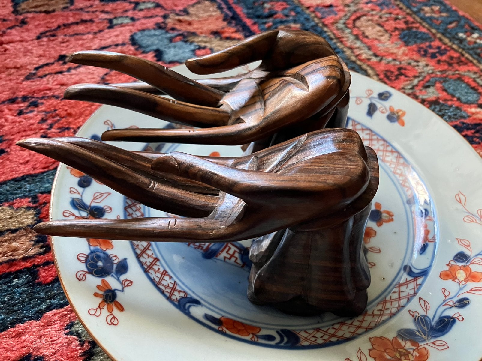 coromandel handjes, art deco, zeer fraa!, Overige onderwerpen, Houtsnijwerk, Minder dan 20 cm, Art deco