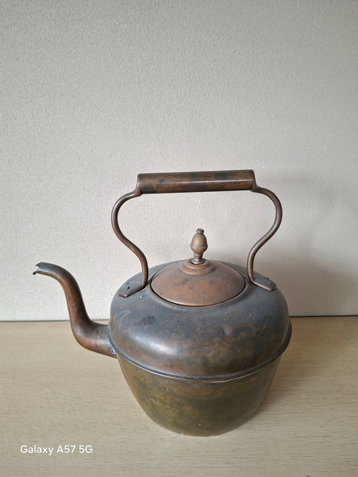 Antieke Koperen Waterketel - Vintage Theeketel, Antiek en Kunst, Ophalen of Verzenden