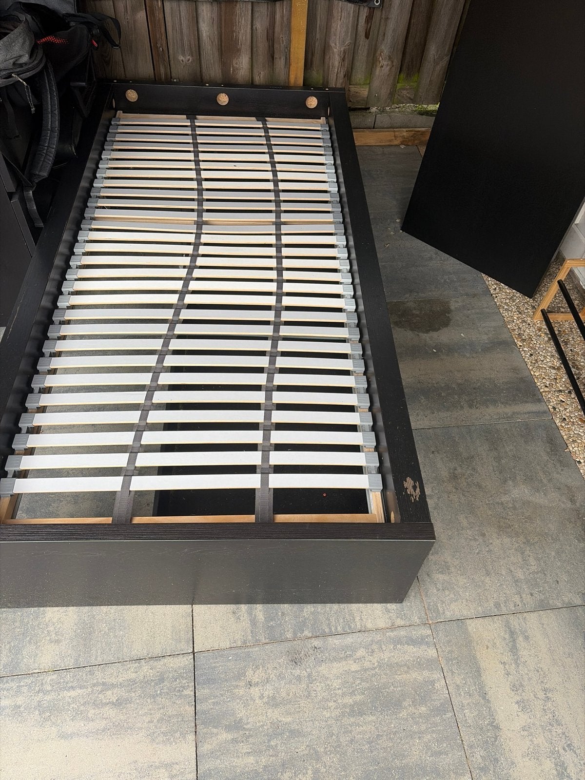 IKEA Malm bed 90x200 met lattenbodem en lades, Ophalen, Gebruikt, 90 cm, Eenpersoons