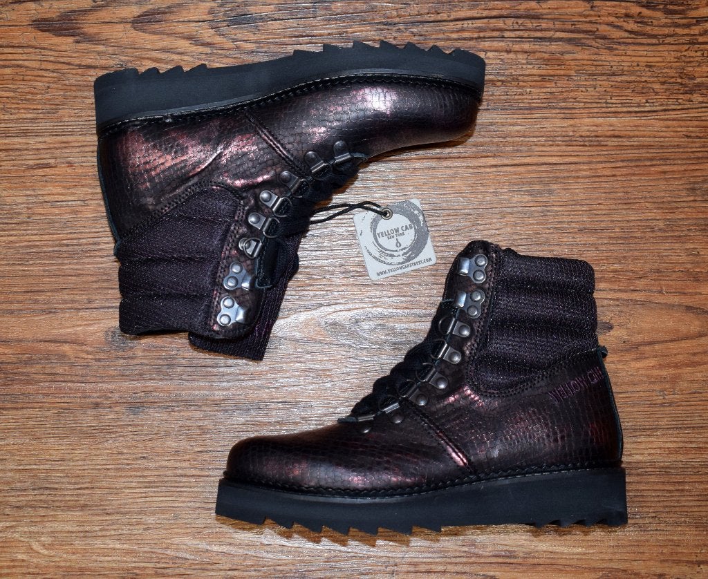 YELLOW CAB - leren bordeaux kleur Soil boots - maat 37, Overige kleuren, Lage of Enkellaarzen, Nieuw, Ophalen of Verzenden