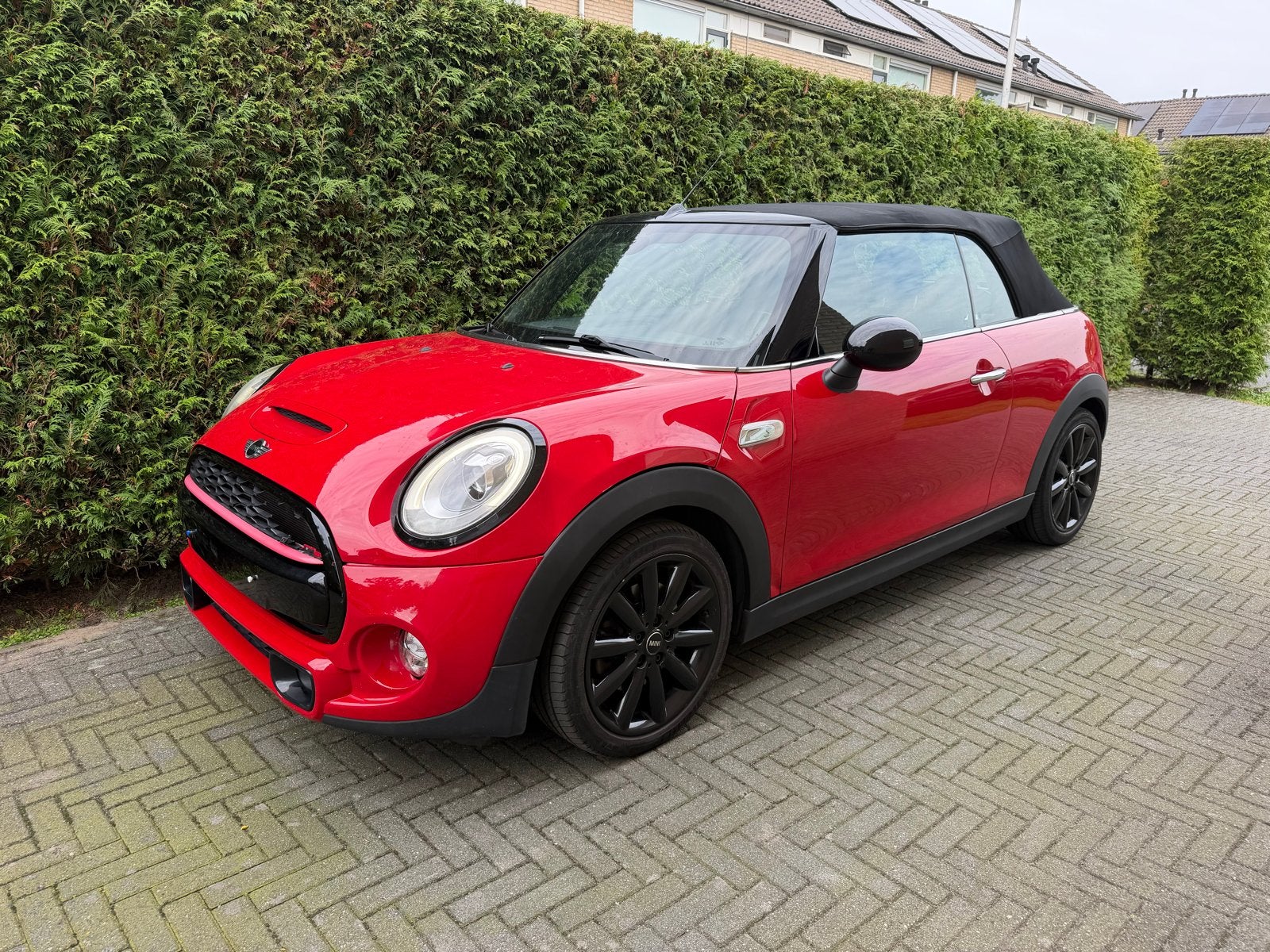 Mini Cooper S 2.0 Cabrio automaat 2017 JCW Pakket  192 pk, Auto diversen, Ophalen, Zwart, Benzine