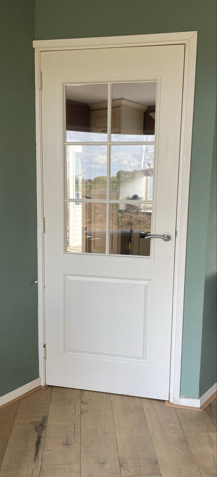 Binnendeur met glas, Ophalen, Gebruikt, 80 tot 100 cm, Binnendeur