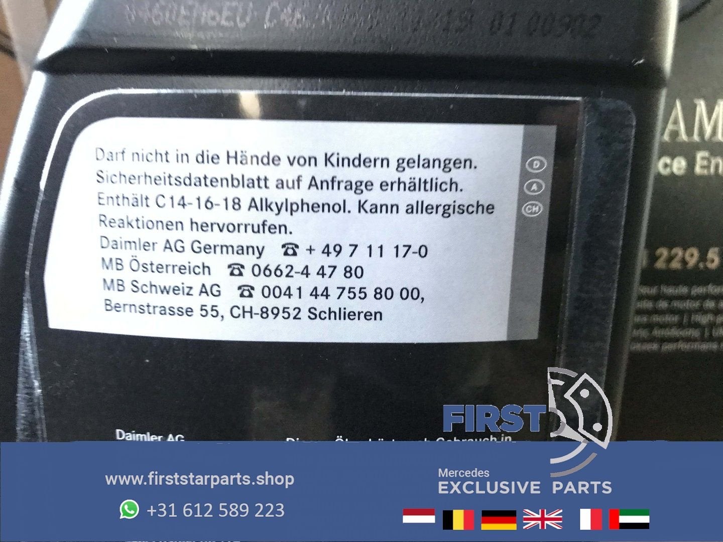 Motorolie Mercedes AMG OLIE A45 CLA45 GLA45 C63 E63 S63 GLC6, Ophalen of Verzenden, -, -, -
