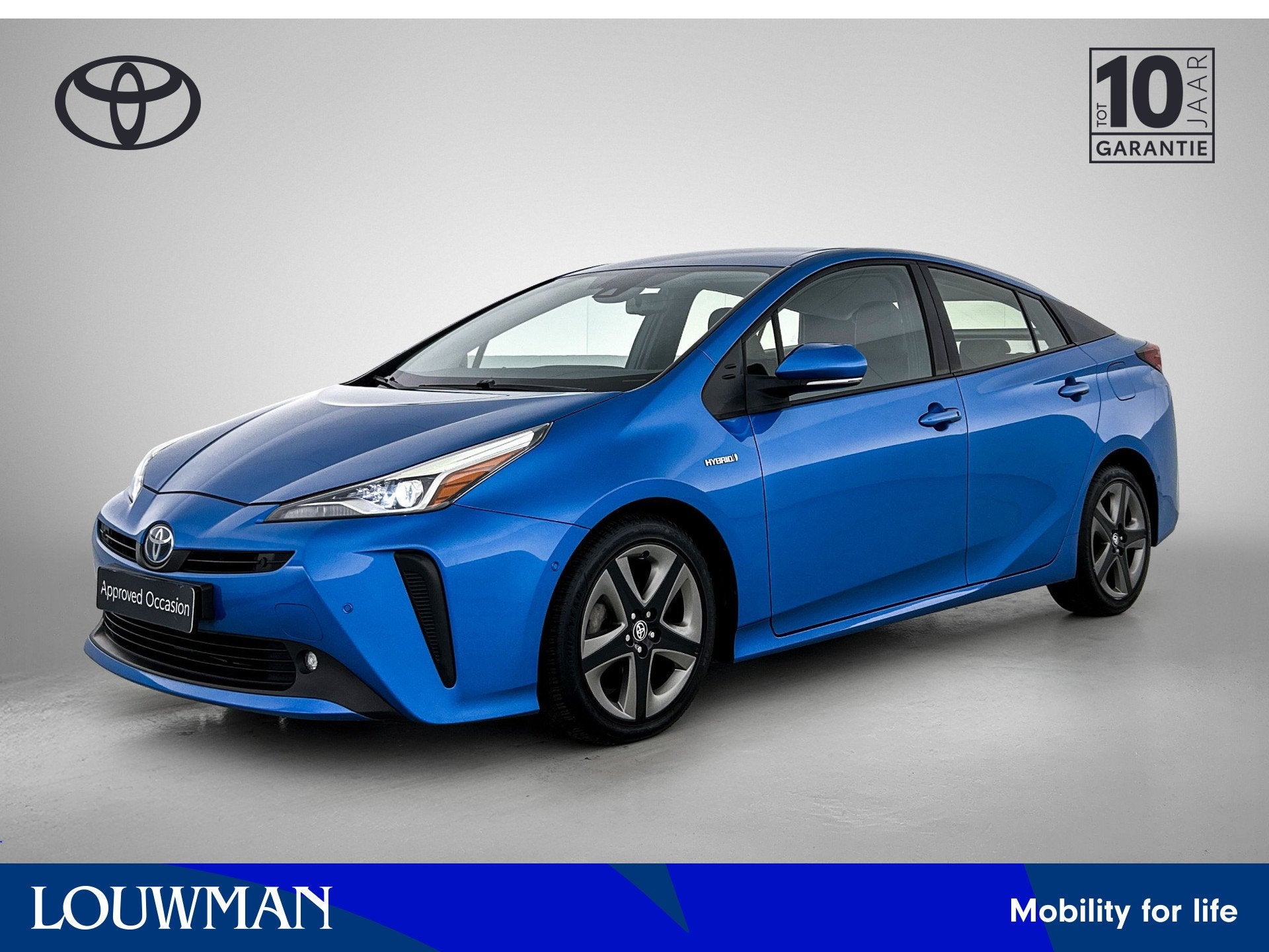 Toyota Prius 1.8 Executive | Zwart lederen bekleding | JBL |, Auto's, Blauw, 122 pk, Leder, Hybride Elektrisch/Benzine