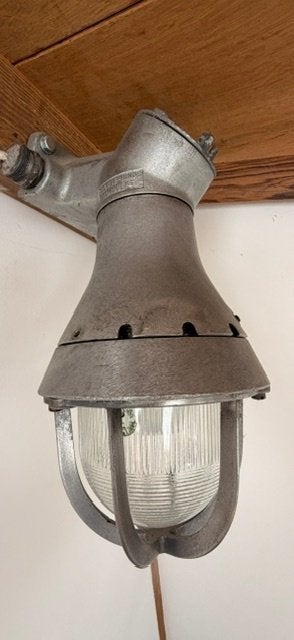 Industriele fabrieks lamp uit New York, Huis en Inrichting, Lampen | Hanglampen, Ophalen of Verzenden, Gebruikt, Industrieel Fabrieks