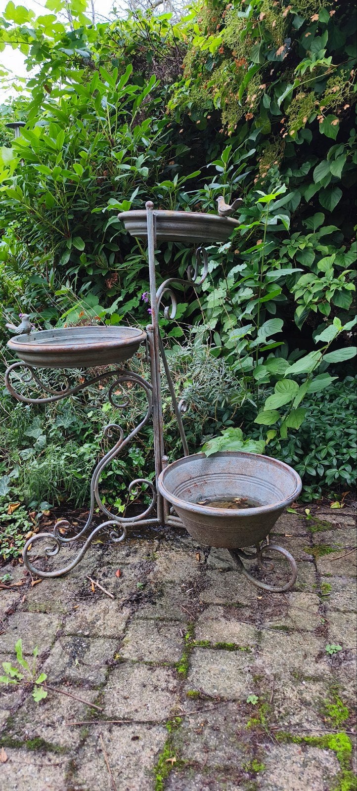 Decoratieve vogelbad standaard - Metaal, Ophalen of Verzenden