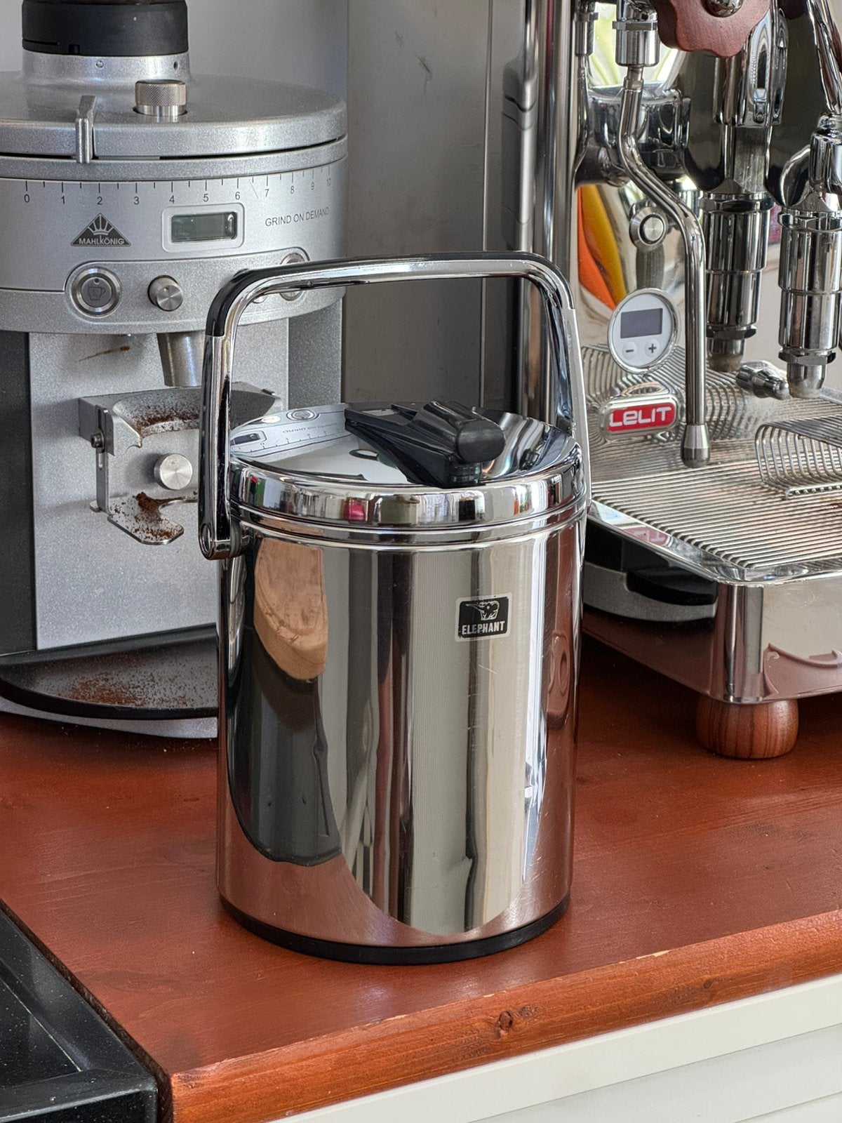 Vintage Zojirushi Elephant IJsemmer Flessenkoeler, Huis en Inrichting, Zilver, Ophalen of Verzenden, Metaal, Overige merken